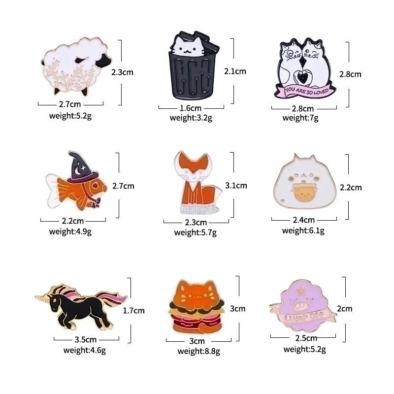Cartoon Style Cute Cowboy Style Animal Alloy Stoving Varnish Plating Kid's Unisex Brooches Collar Pin