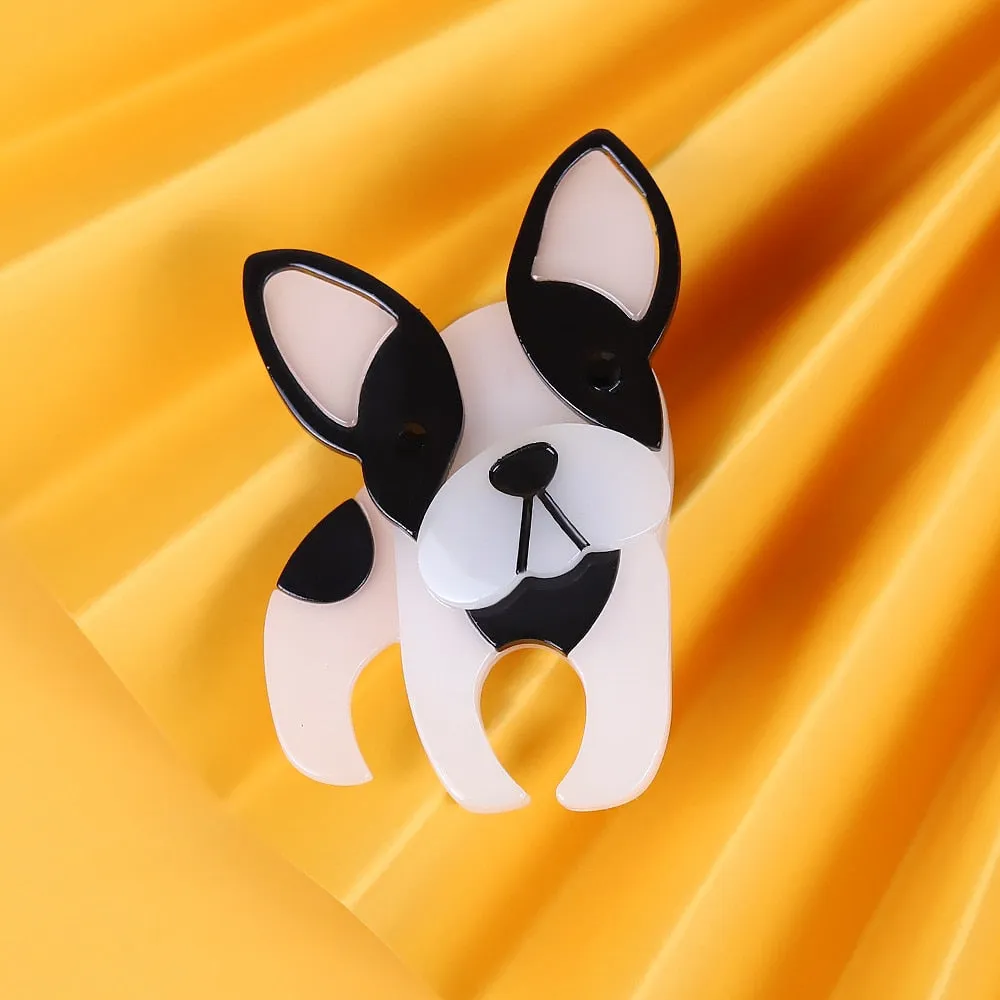 Handmade Fashion Acrylic Dog Brooches For Women