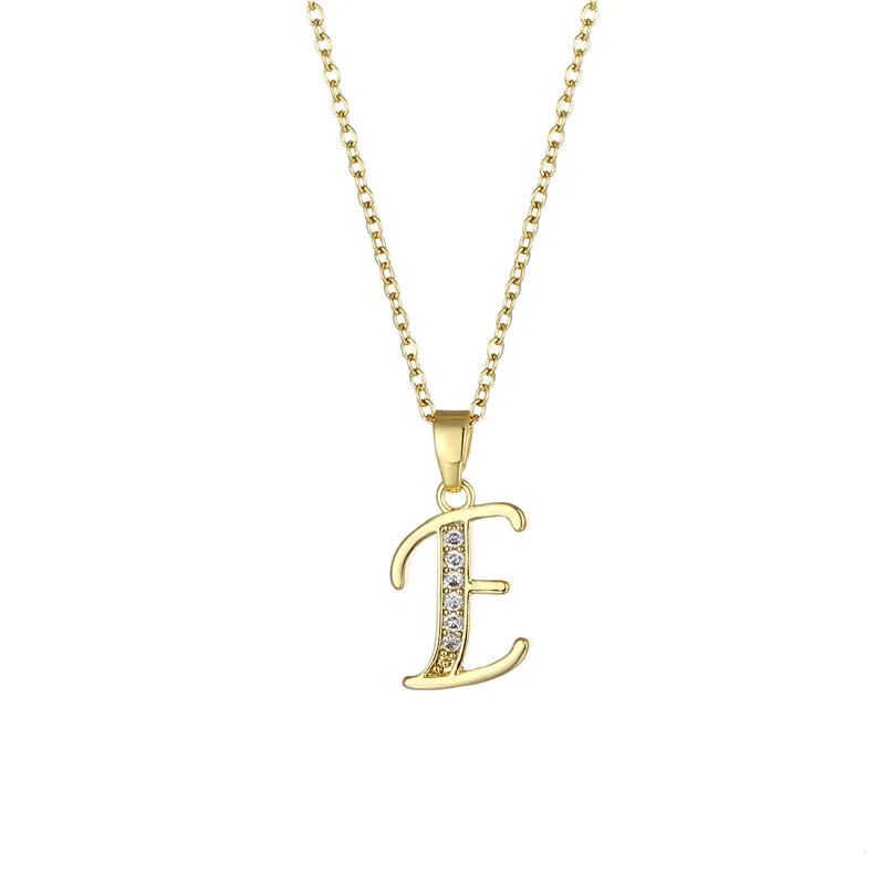 Minimalist Letter Text Number Stainless Steel Electroplating Necklaces